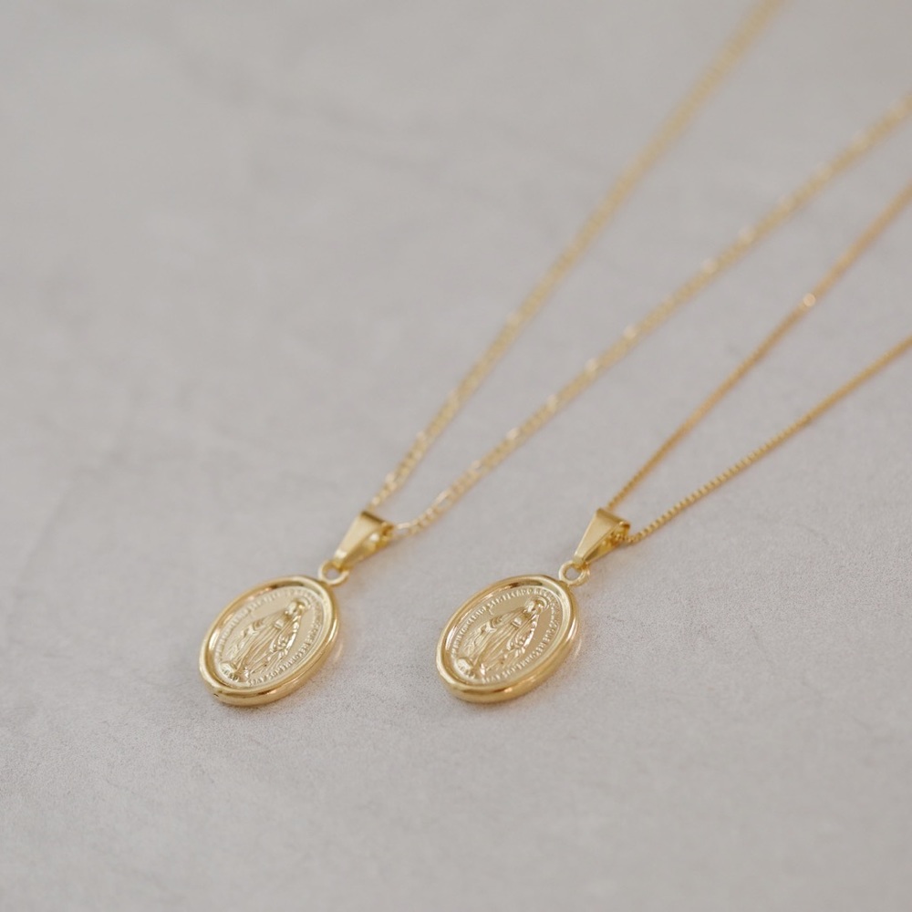 Miraculous Mary Necklace | 18k Gold Filled - Picture 3 of 8